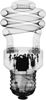 X-ray artwork of energy saver light bulb