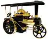 Brass Steam Traction Engine Showing Piston and Steering