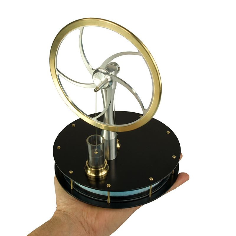 Large Stirling Engine Black (ASSEMBLED) - From Gyroscope.com
